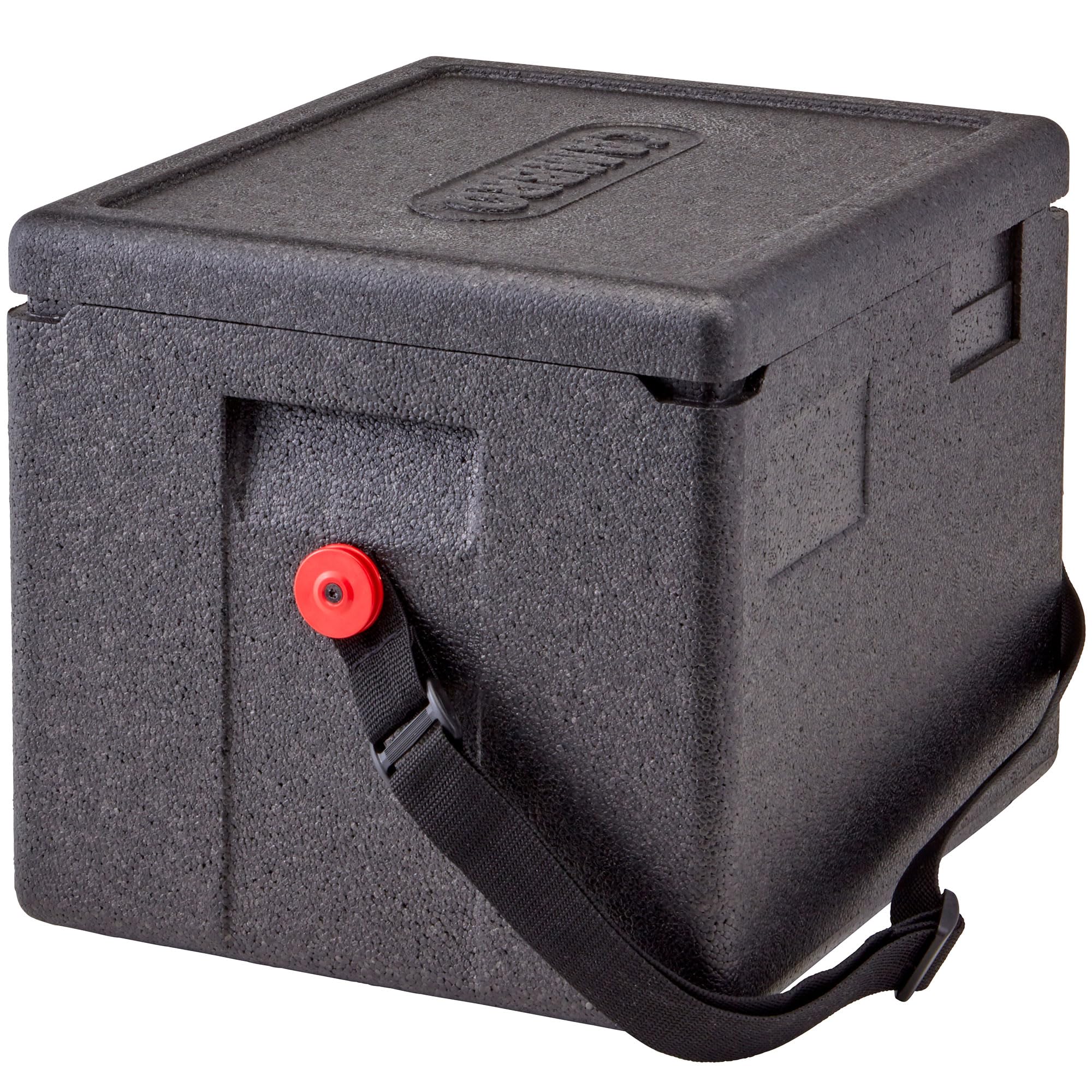 Cambro EPP280WSTSW110 CAM GOBOX Half-size Top Load with Strap-Black Case of 1