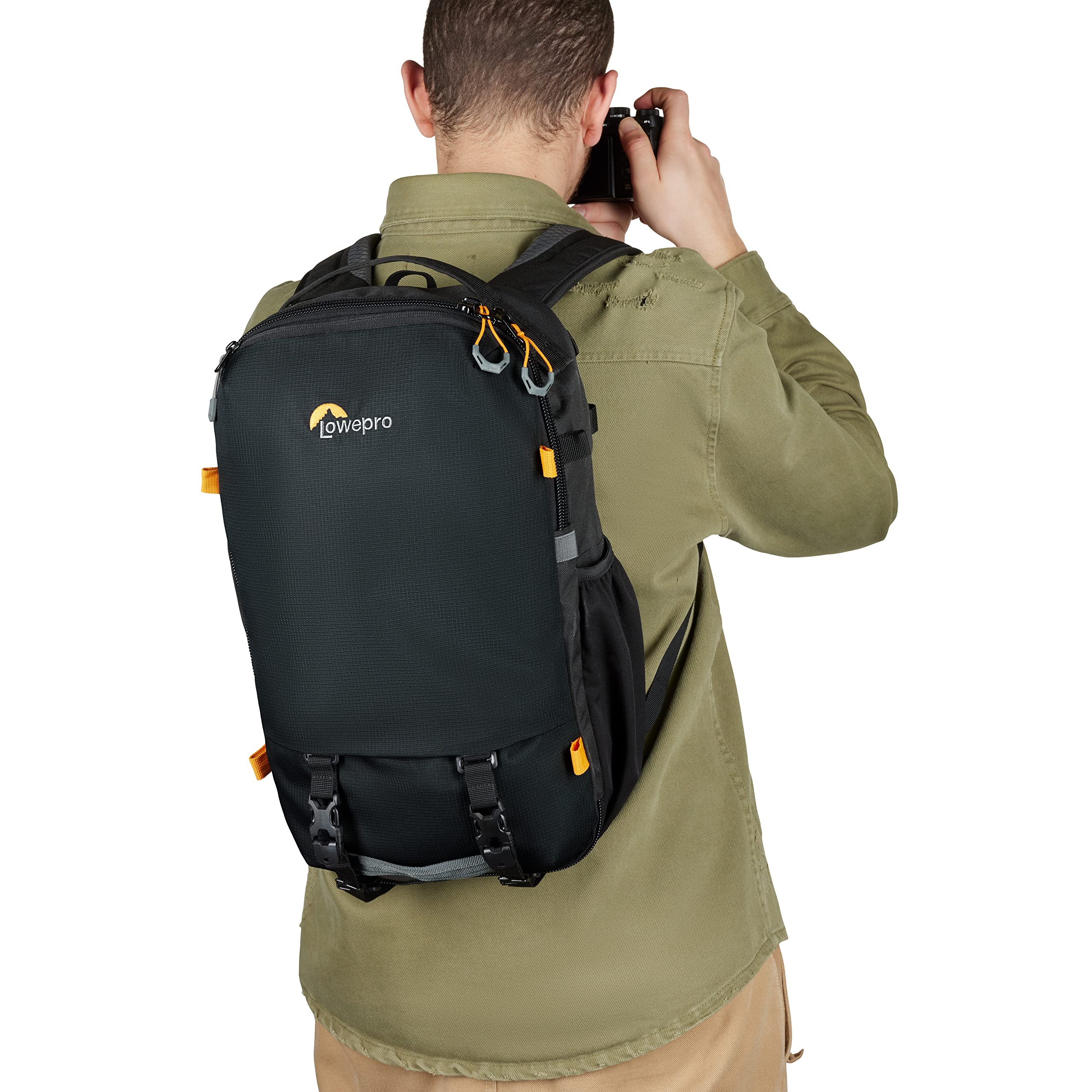 Lowepro Trekker Lite BP 150, Sac à Dos pour Appareil Photo Hybride avec Insert Amovible, Accessoire Système de Bandoulière, Compatible avec l'Appareil Sony Alpha 6000, Noir