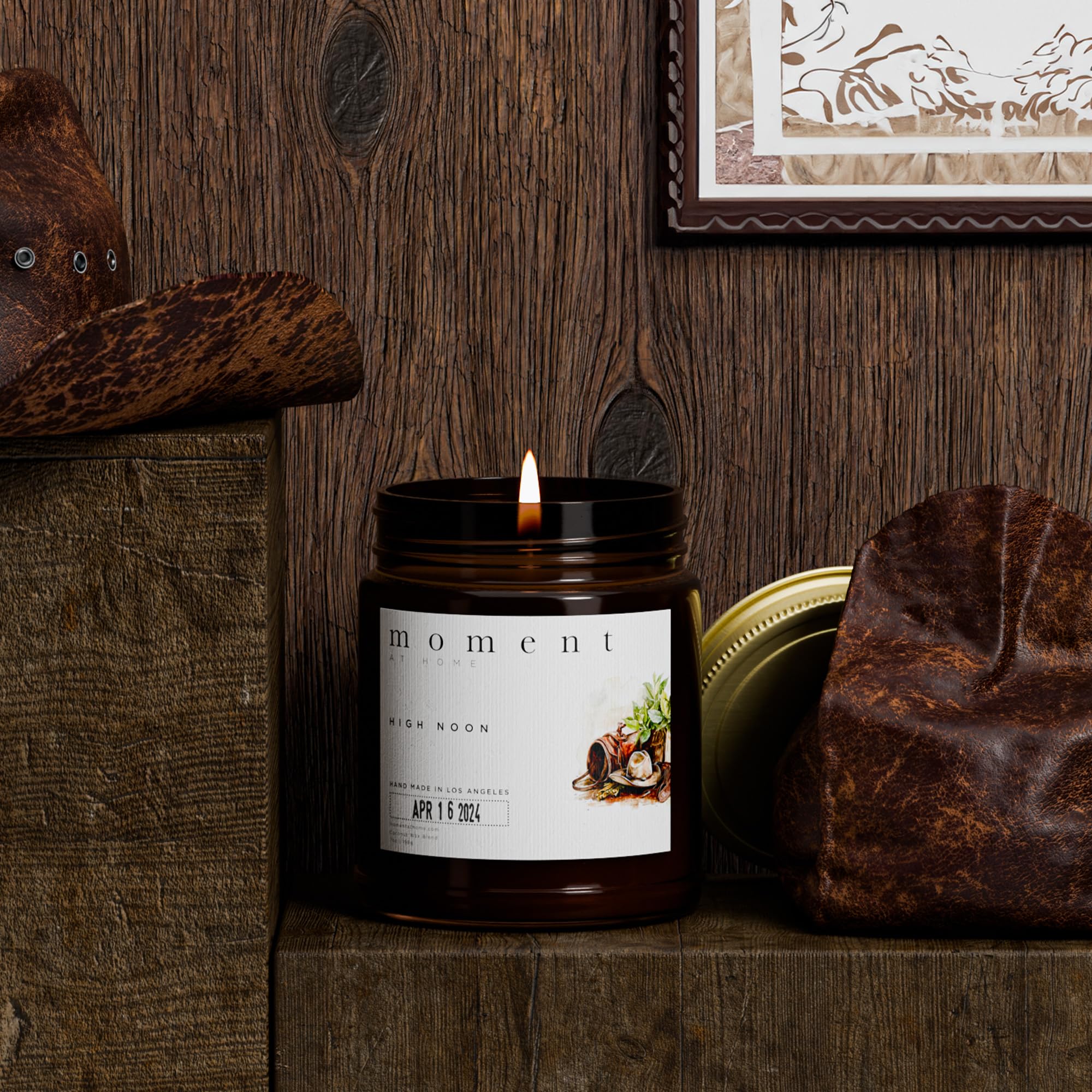 hearth and hand leather and tobacco candle Amazon.com: High Noon - Tobacco and Leather Scented Classic Jar Candle by  Moment At Home | Natural Non Toxic Coconut Wax Candle | Hand Poured in The  USA