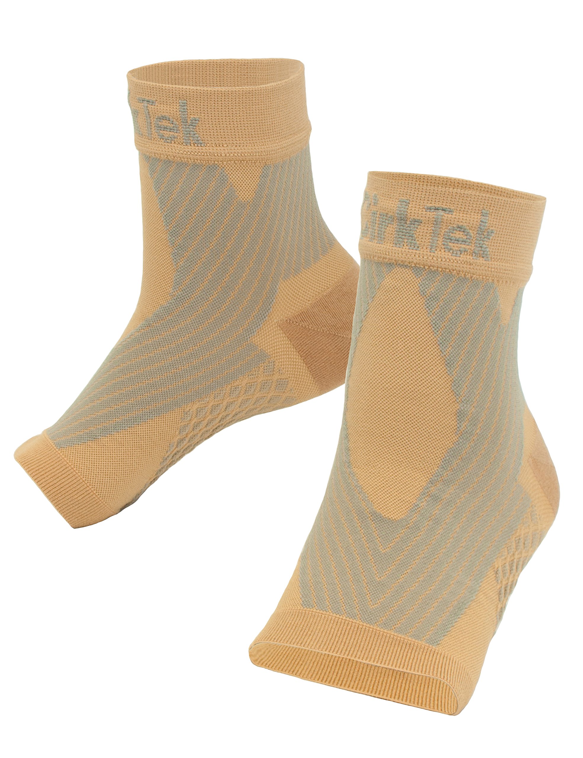 MDSOX 096962784737 Premium Ankle Compression Foot Sleeve Small Black Pack of 2 Nude Large