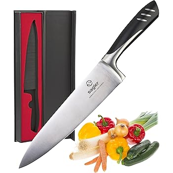 Amazon Com Cuchillo De Chef De 8 Pulgadas Cuchillo De Cocina De Acero Aleman Con Caja De Regalo Mejor Cuchillo De Chef Para Acero Inoxidable De Alto Carbono Cuchillos De