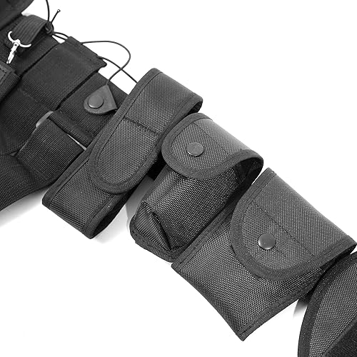 Miniatura 5 de Equipo de ejecución modular con para guardia, oficial de policía, negro, cinturón de nylon táctico 600para el aire libre, deportes extremos,