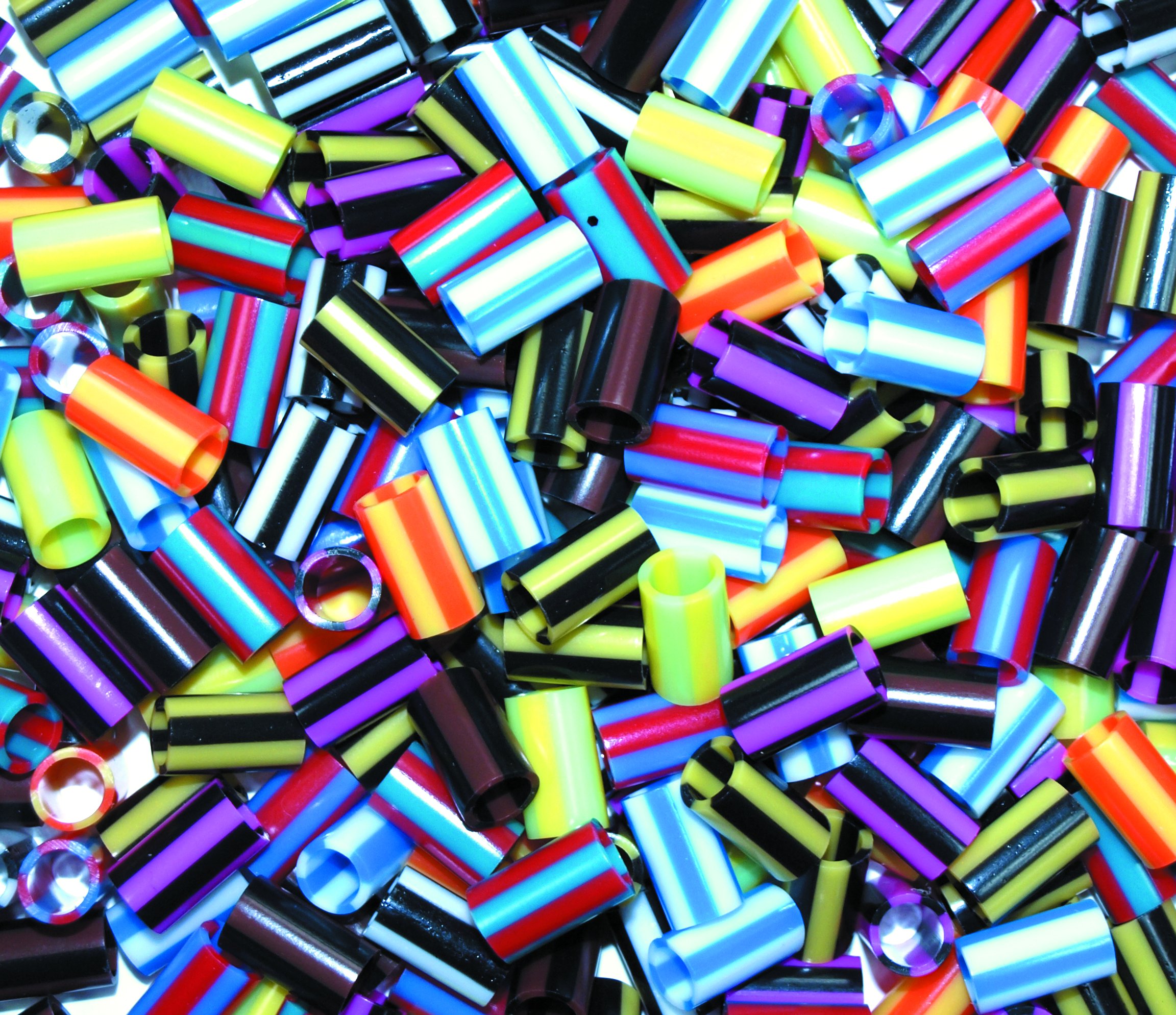 Creativity Inspired Tube Straw Beads, Stripped Design, 1,000 Pieces, Assorted Colours, Children Art Activities, Scrapbooking - Image 2
