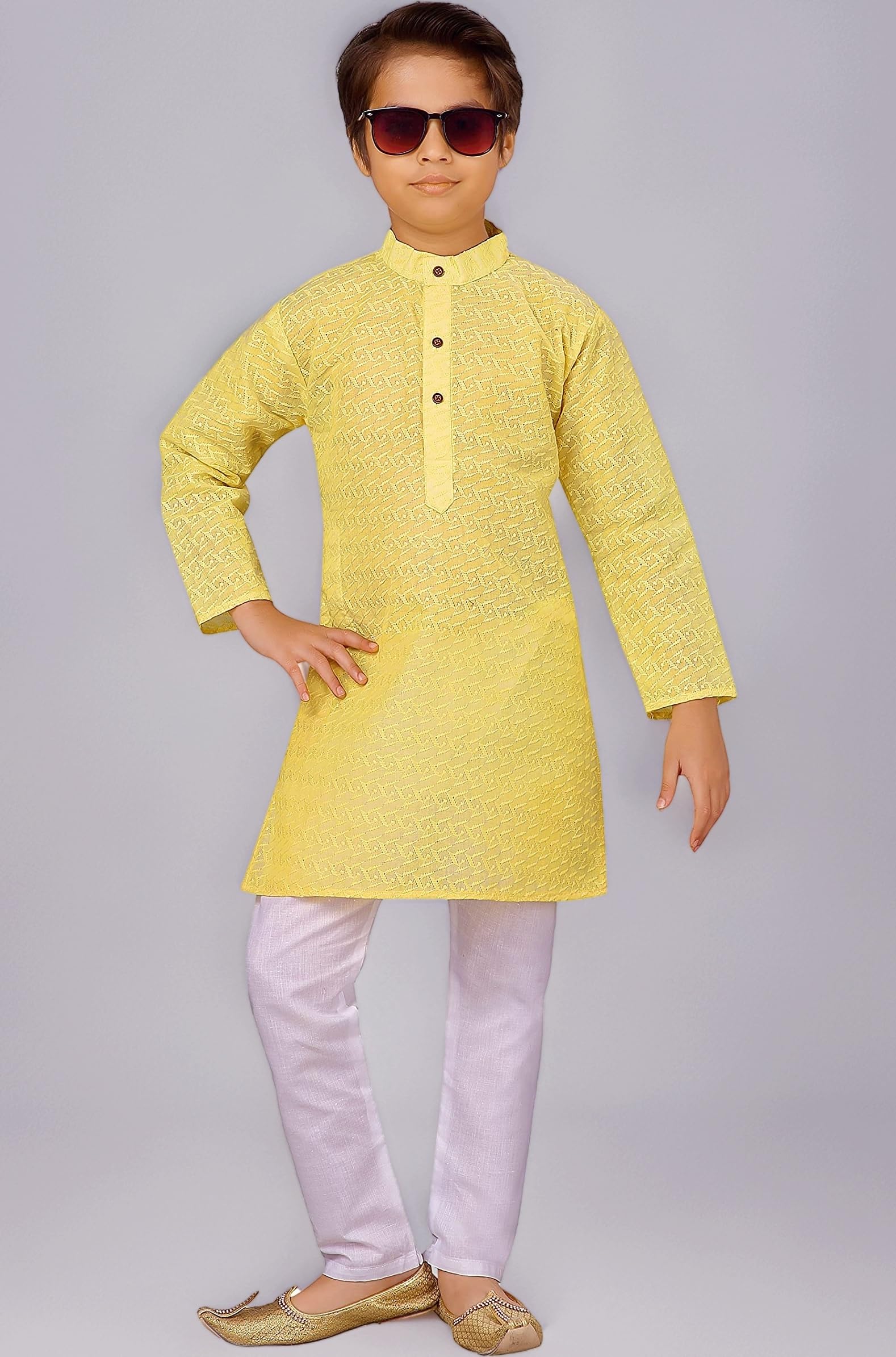 BABA AND BABY Kids traditional ethnic wear cotton kurta pajama set for boys