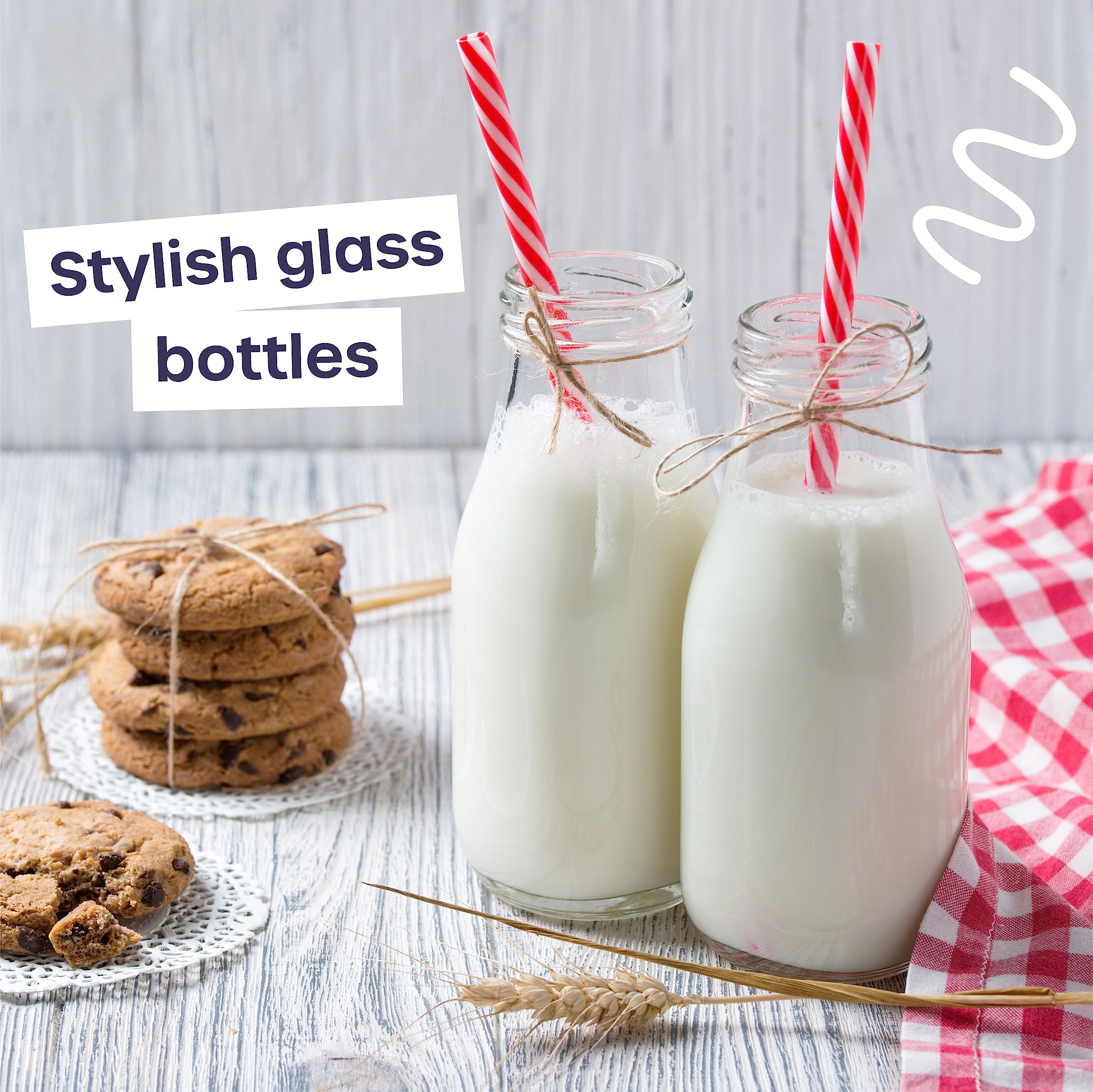 Set 6 Bottigliette Vetro 250ml Con Tappi - Etichette, Penna E Pennello Incluse, Per Liquori, Succhi E Oli - Foto 10