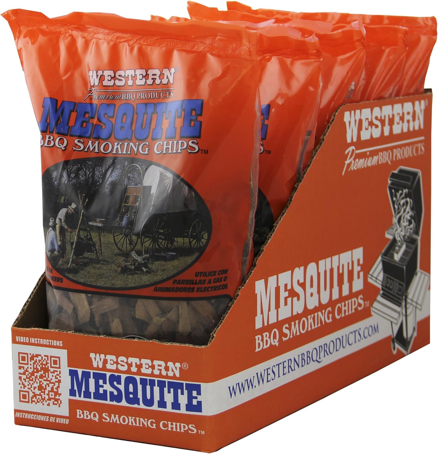18074 6-Pack Mesquite chips fumadores
