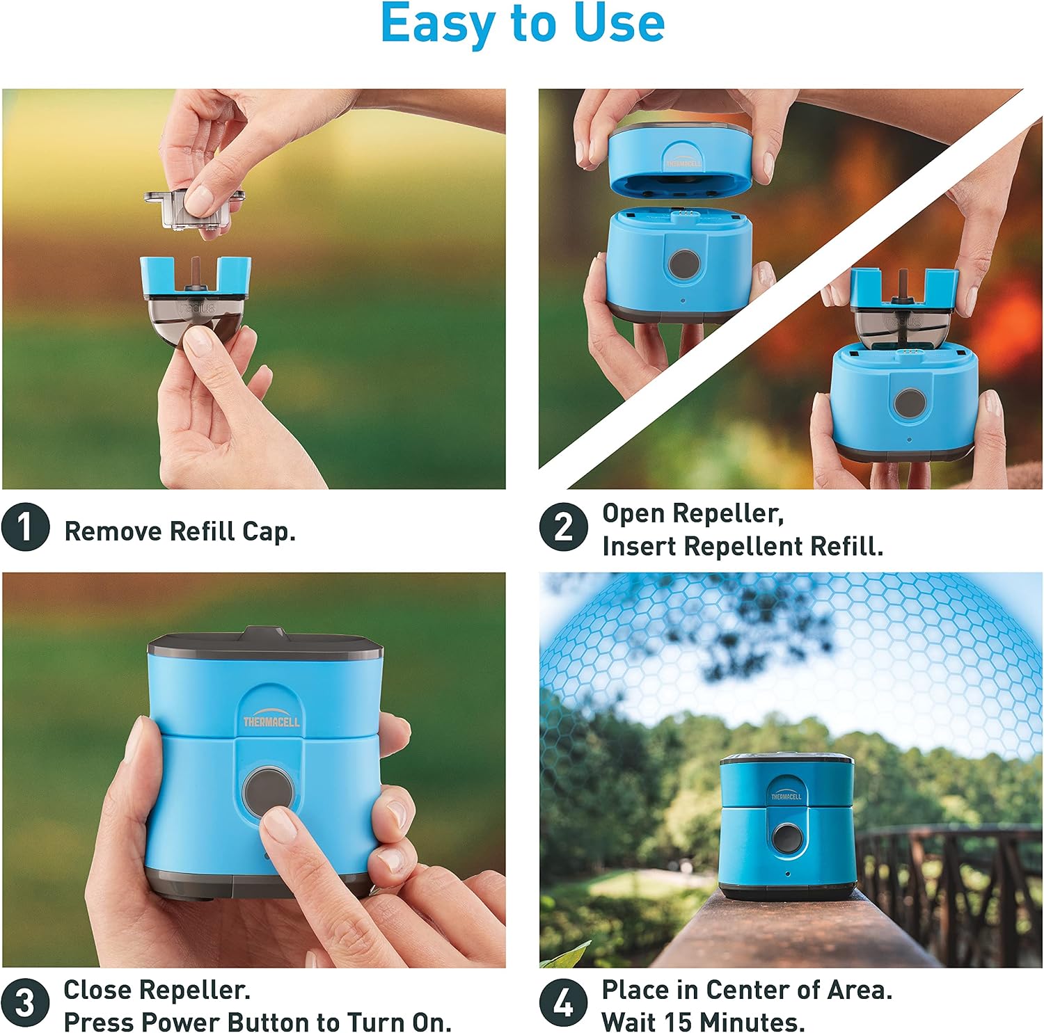 Buy Thermacell Radius Zone Mosquito Repellent, Gen 2.0, Rechargeable;  Includes 12 Hr Mosquito Repellent Refill; No Candle or Flame, Easy to Use &  Long Lasting Bug Spray/DEET Alternative Online in Ukraine. B07PPPW8JZ