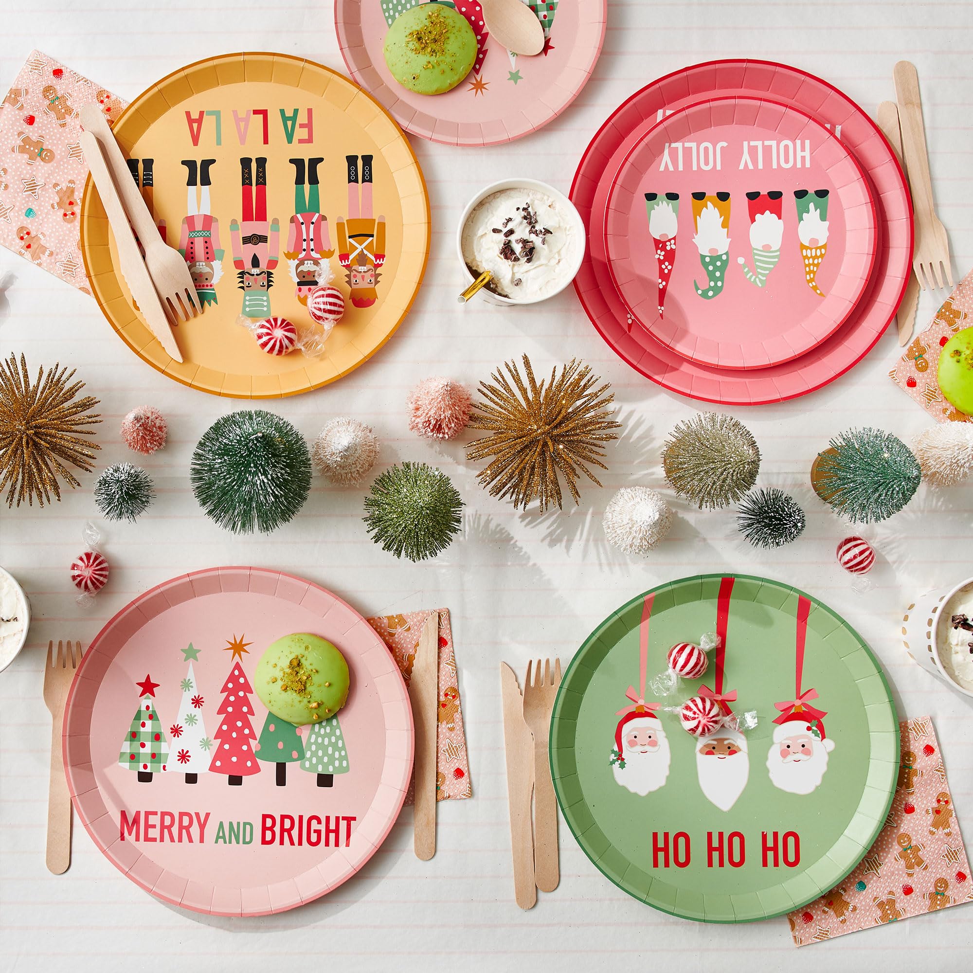 Coterie Christmas Characters Paper Plates (Set of 10 Small Plates) - Christmas Paper Plates, Holiday Party Plates, Christmas Party Supplies for the Perfect Festive Party | 9.25in Premium Paper Plates