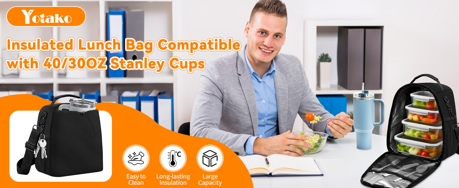 Amazon.com: Yotako Insulated Lunch Bag for Men Women–Lunch Box