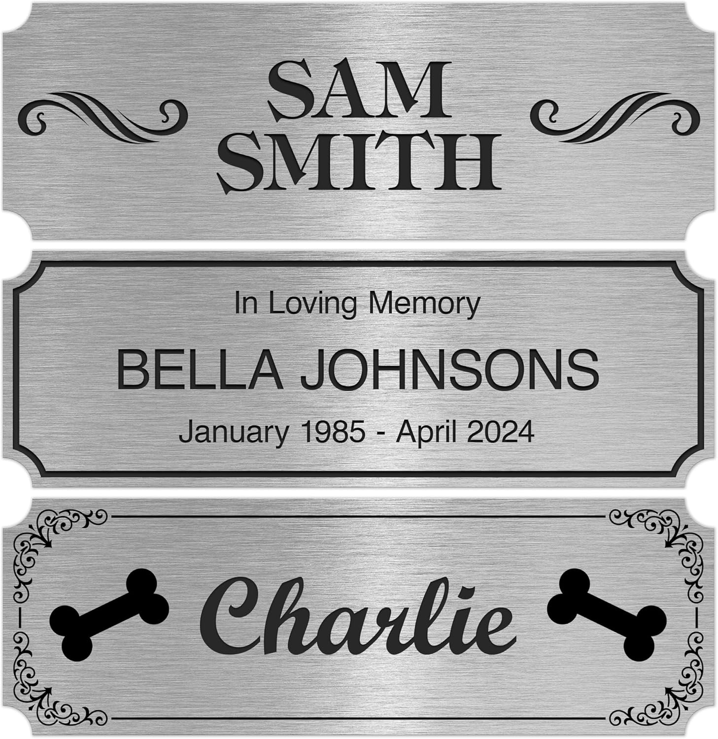 Amazon.com: Custom Engraved Name Plate, Personalized Brushed Aluminum ...