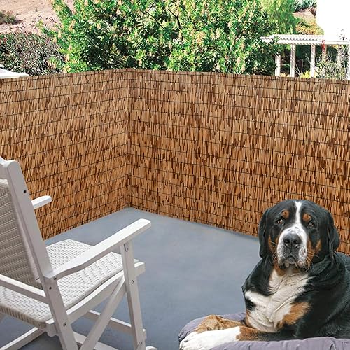 Miniatura 3 de DearHouse Valla de caña natural, valla de caña ecológica, 6 pies de alto x 16.4 pies de largo, pantalla de caña para jardín, valla de privacidad