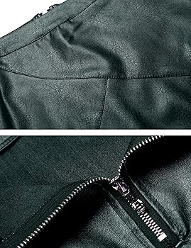 Amazon.com: Zeagoo Women Classic High Waisted Faux Leather
