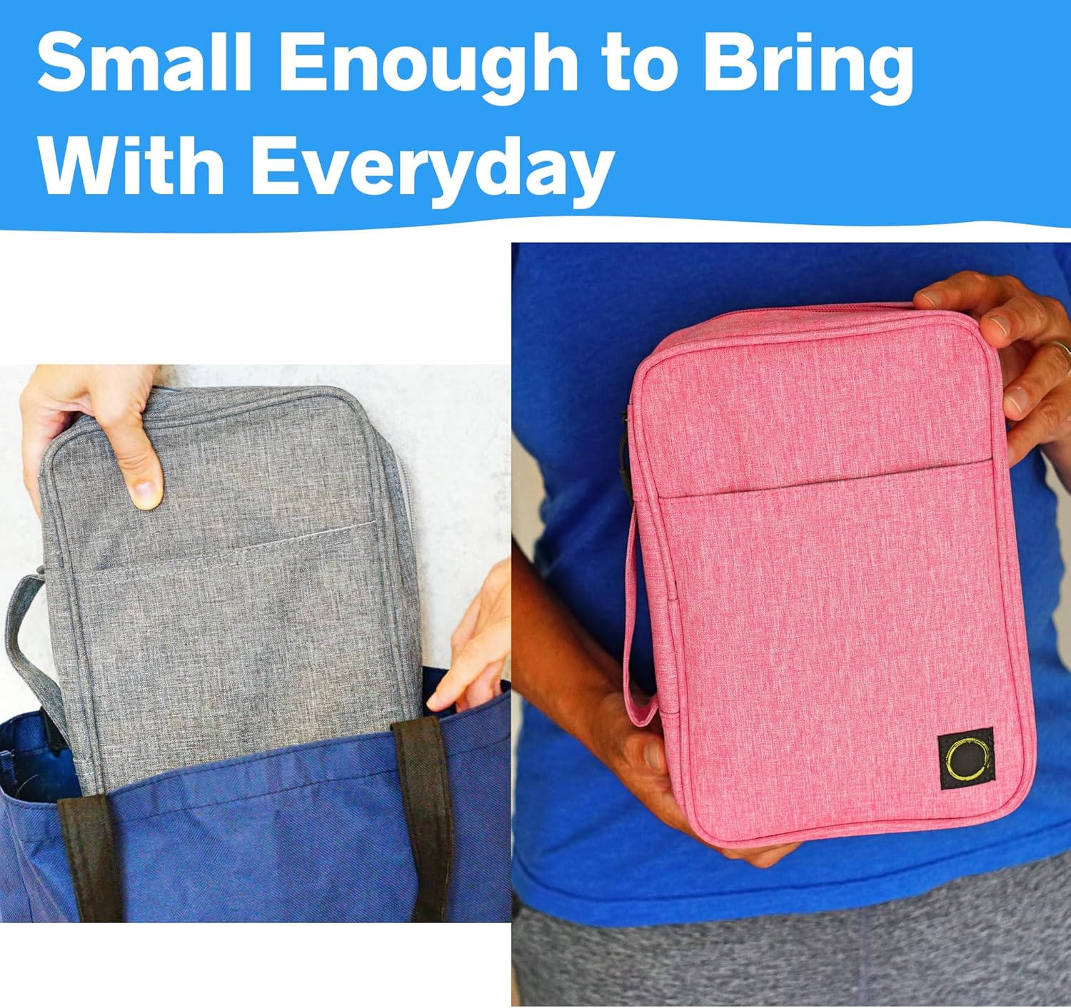 Sunny Streak Journal Storage Case (Gray - Medium) - Custom Travel Organizer Holder for A5 Planner, Pens, Journal Supplies and Accessories