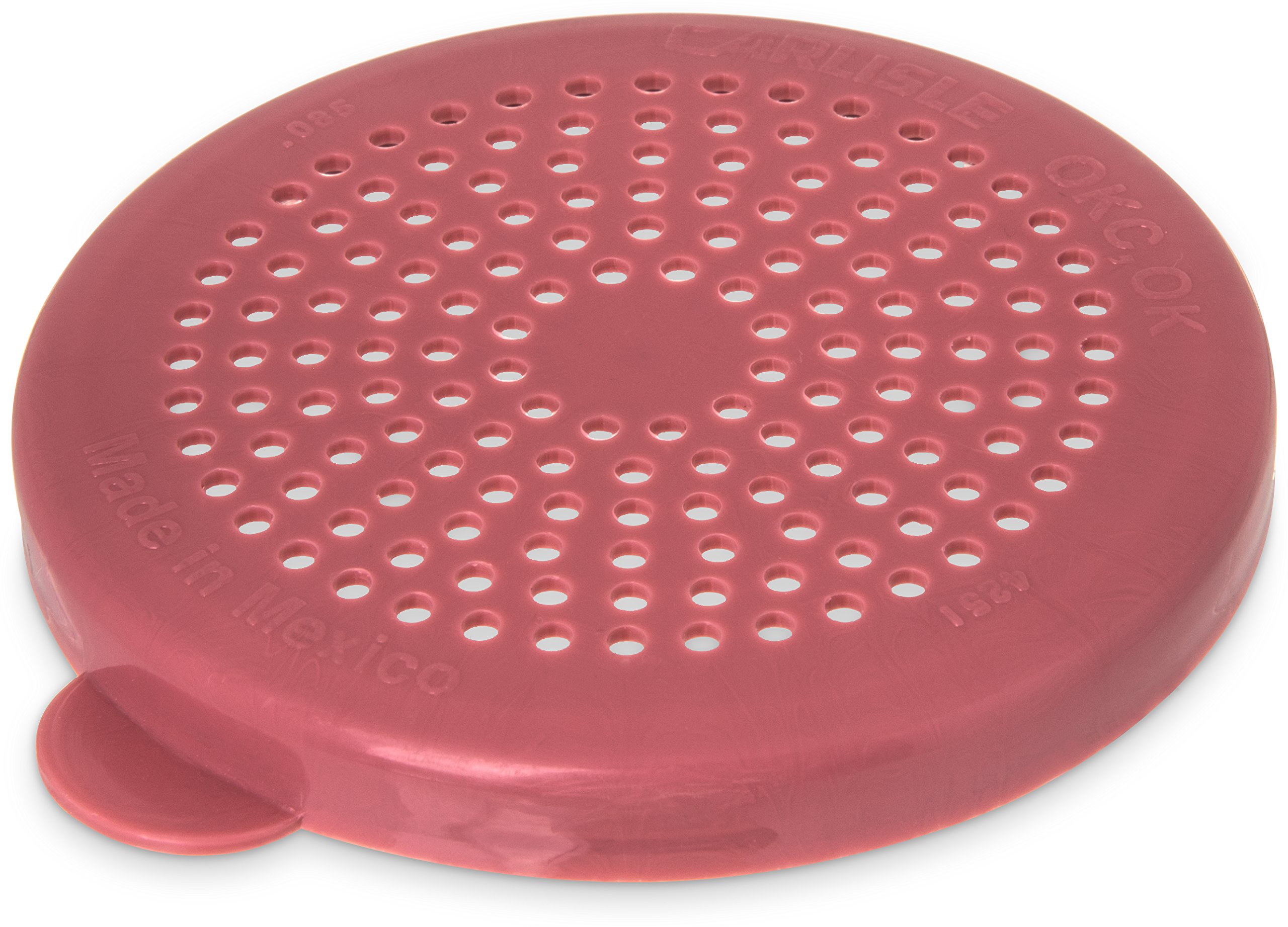 Couvercle en polyéthylène rose Carlisle 425155 de 3,12 po pour professionnels du CHR lot de 12
