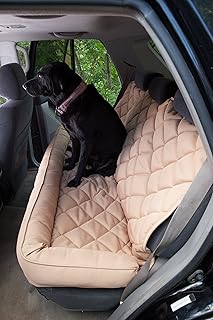 3 Dog Pet Supply Protector de asiento trasero con refuerzo, grande, color marrón