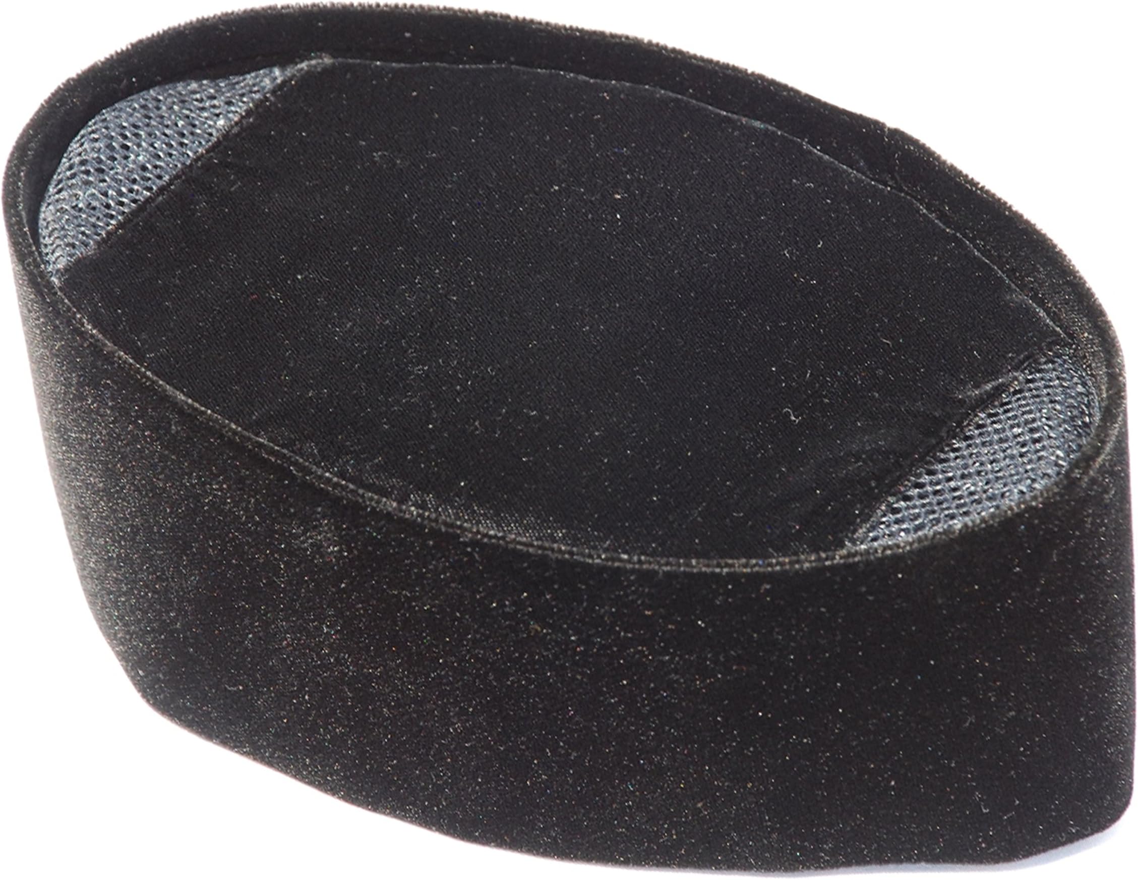 Awing® Solid Black Velvet Peci Songkok Peci Muslim Hats Kufi Vented Top Indonesian/Malay 10-cm Tall
