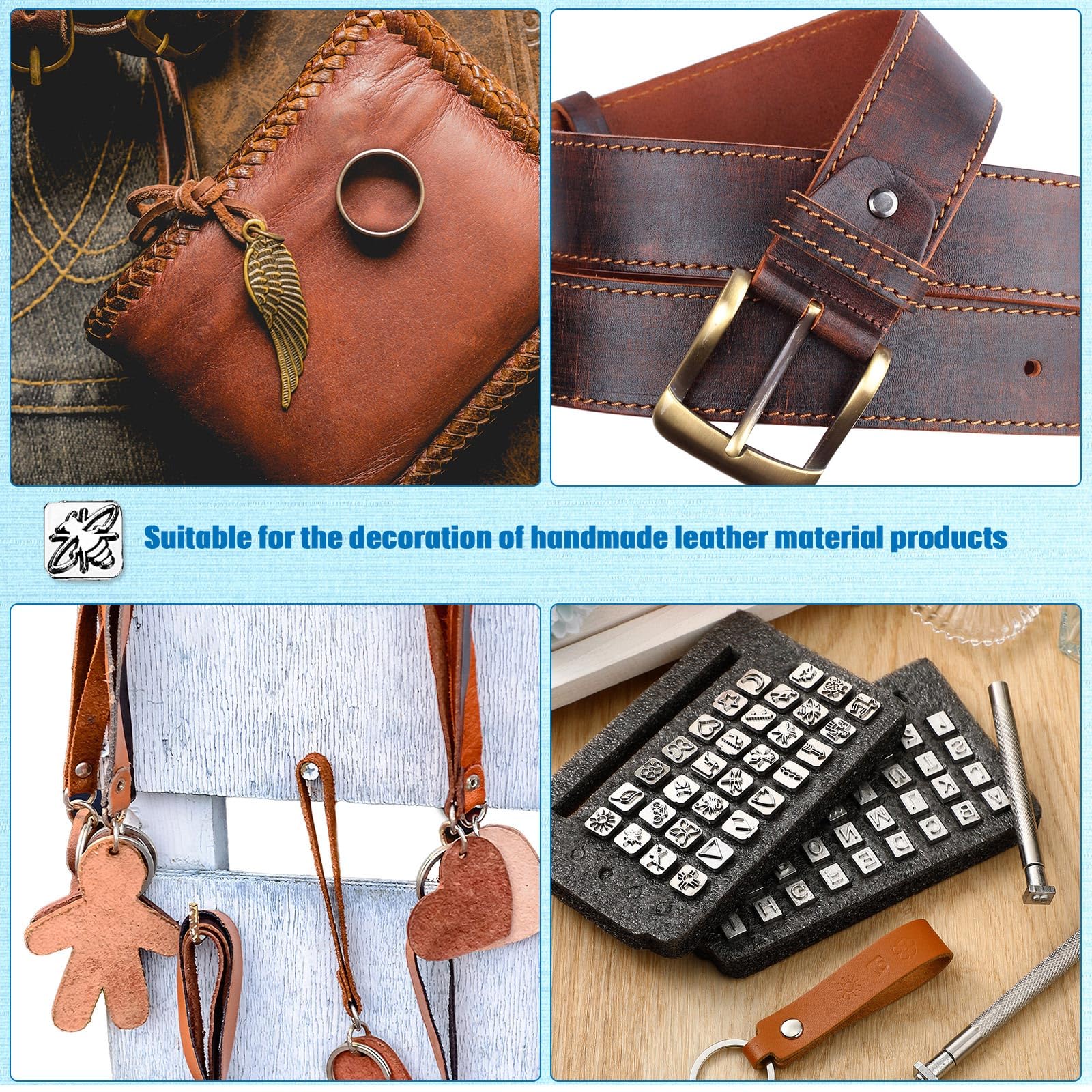 Leather Stamping Kit - 70 Stamps & Tools -6