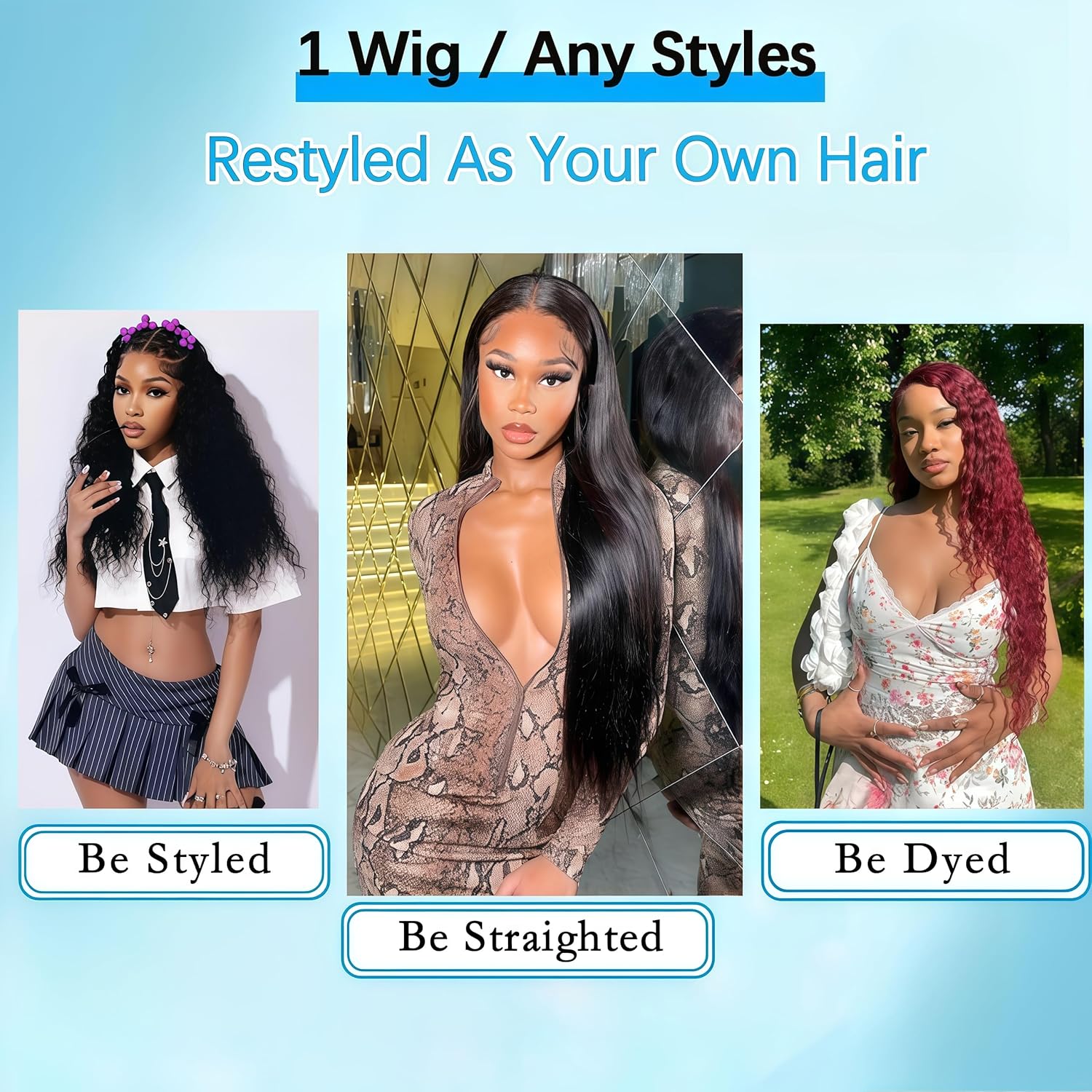 30 Inch Deep Wave Lace Front Wigs Human Hair Wig Curly Wigs for Women 13x6 HD Lace Front Wigs Human Hair 200% Density Deep Wave Human Hair Wig 12A Deep Curly Wig with Baby Hair Natural Black