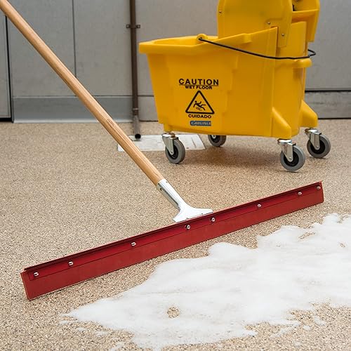 Miniatura 4 de SPARTA Flo-Pac - Escobilla de goma con marco de acero resistente para piso, baño, cocina, hormigón, azulejos, garaje, uso comercial, 36 pulgadas,