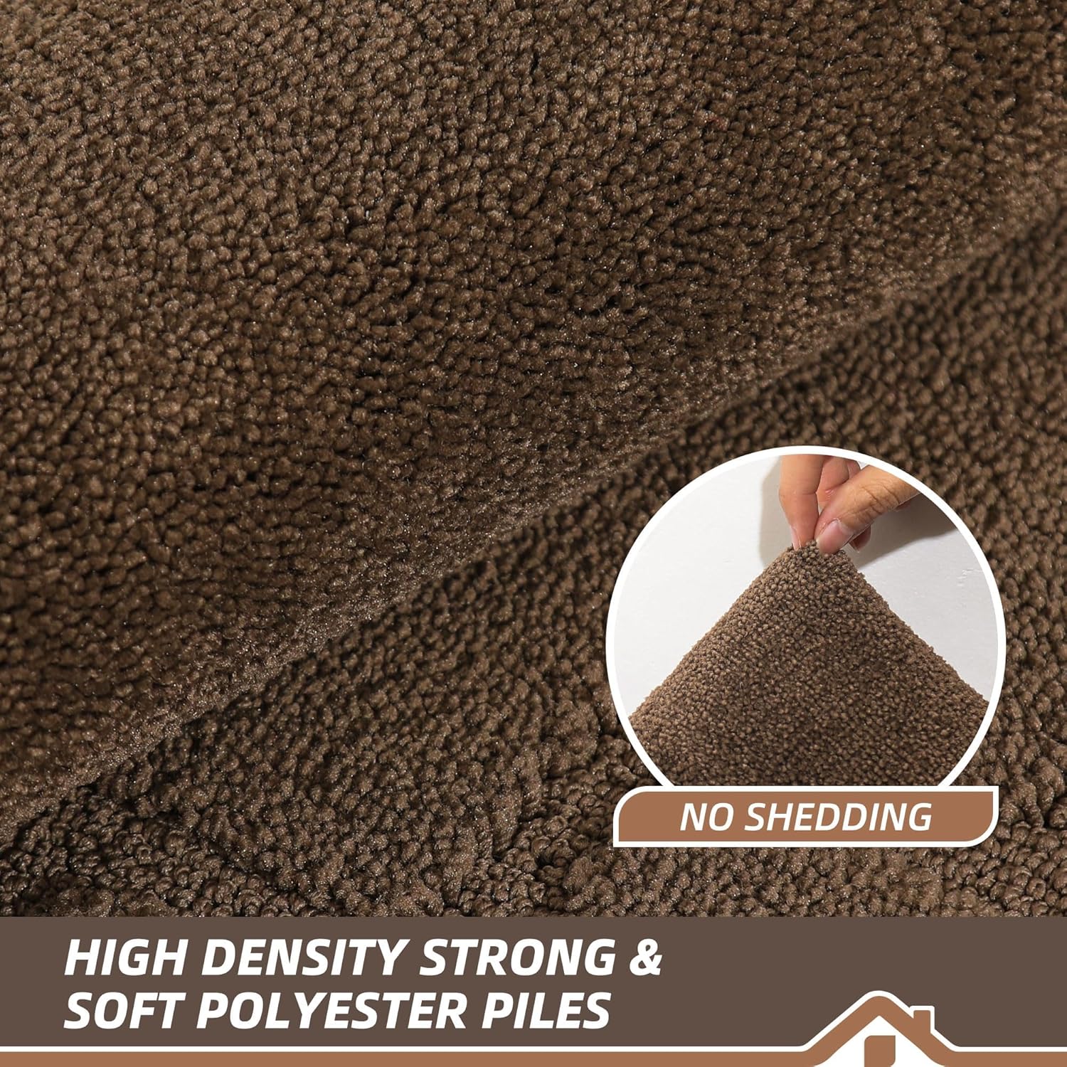 BEQHAUSE Door Mat 20" x 32", Non-Slip Door Mats Indoor Entryway Rugs Washable Low-Profile Absorbent and Stain Resist Floor Mats, Dog Door Mat for Front Back Door, Mud Wet Shoes & Paws, Brown