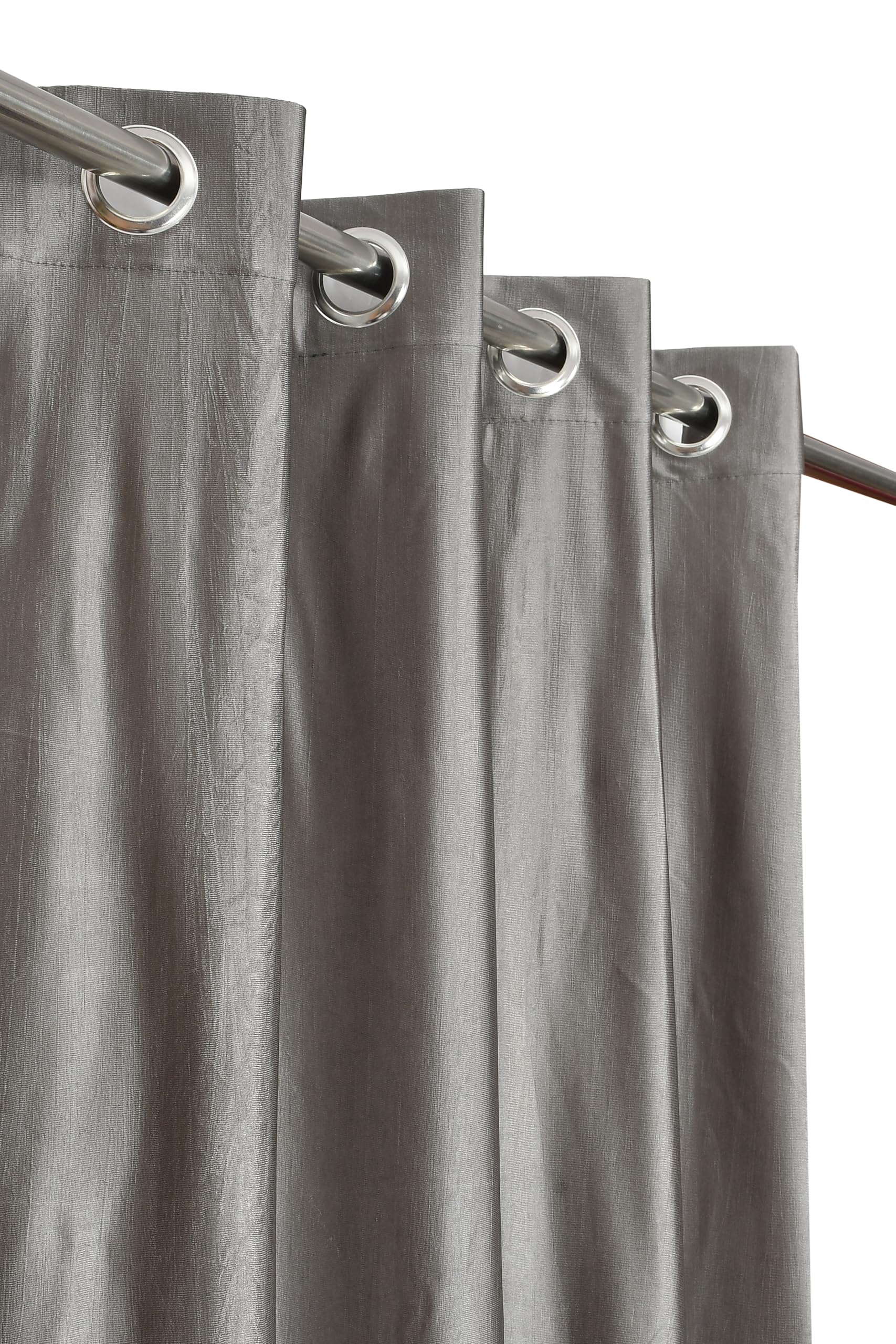 Grey Sheer Curtains - 4 Panels, Printed & Solid -4