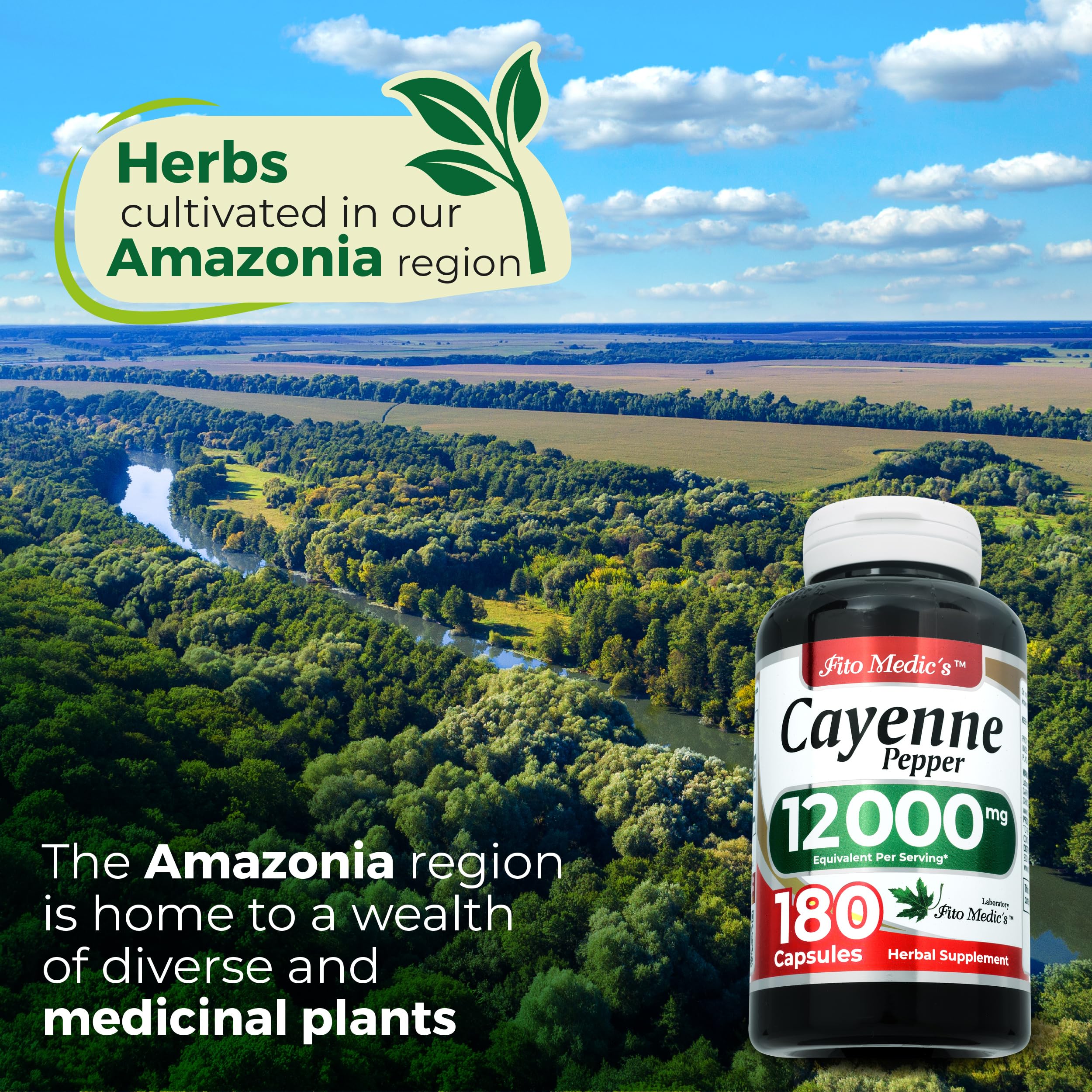 FITO MEDIC'S Lab | Cayenne Pepper Capsules | Cayenne Pepper Pills | 60 Serving | 180 Capsules — Amazon image 11