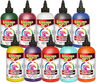 Unicorn SPiT Gel Stain & Glaze in One - 10 Paint Collection 8 oz Bottles