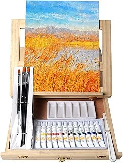 Tavolozza Fine Arts Set da 19 pezzi con cavalletto in tela, per disegnare e dipingere