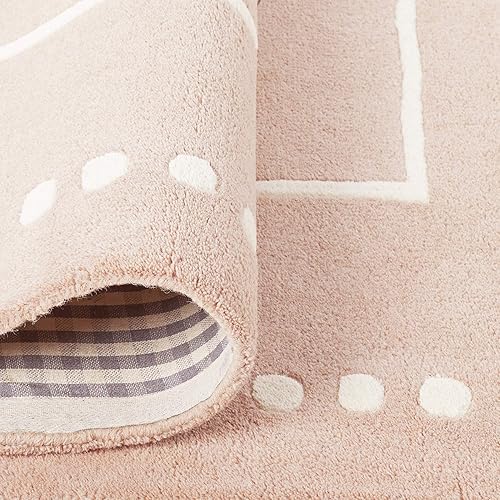 Miniatura 3 de SAFAVIEH Bella Collection BEL151J - Alfombra de lana de primera calidad con borde punteado, 8 x 10 pies, color beige y marfil