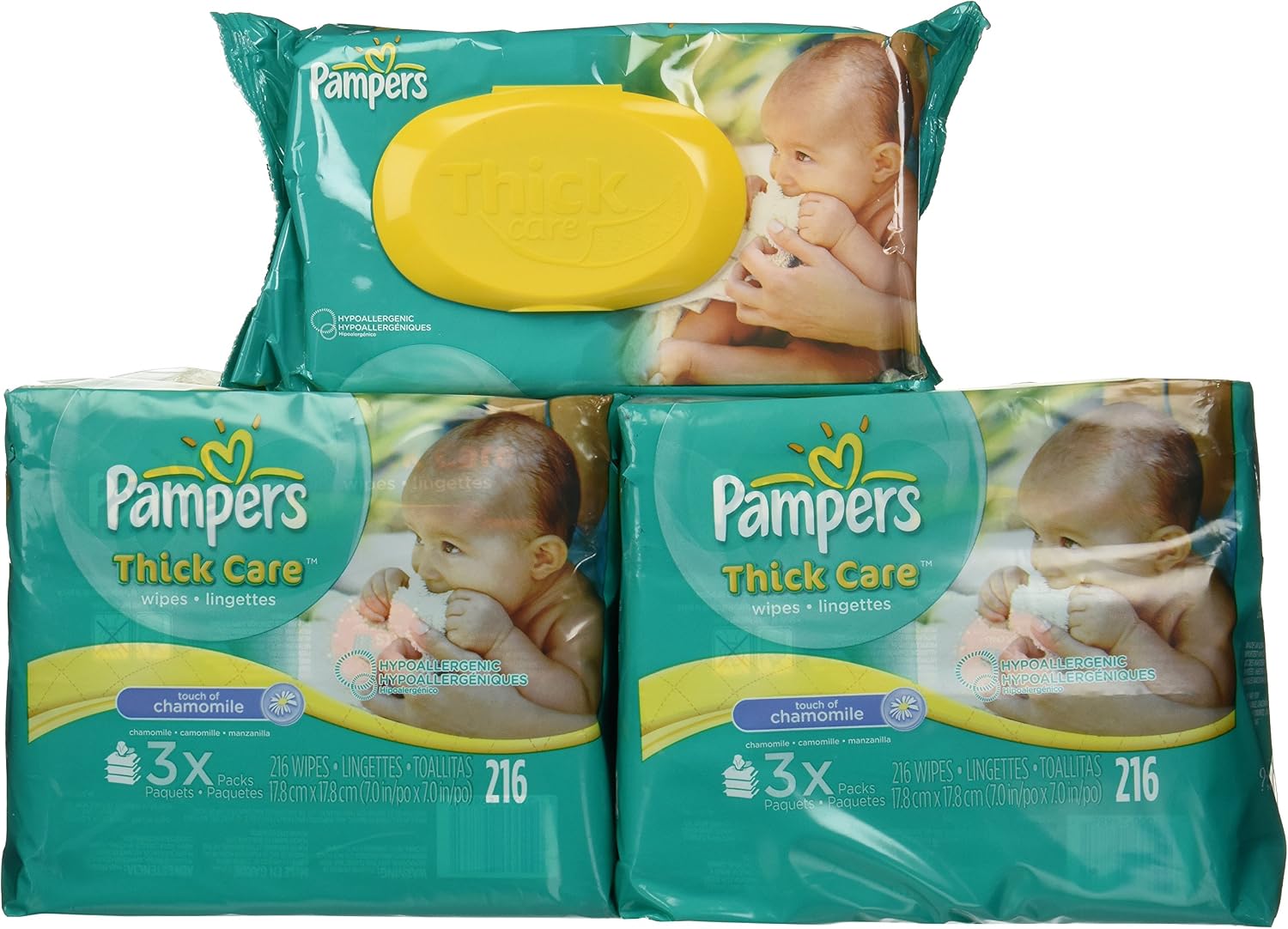 Pampers ThickCare Unscented Wipes Refill - 7x Box - 504 Count