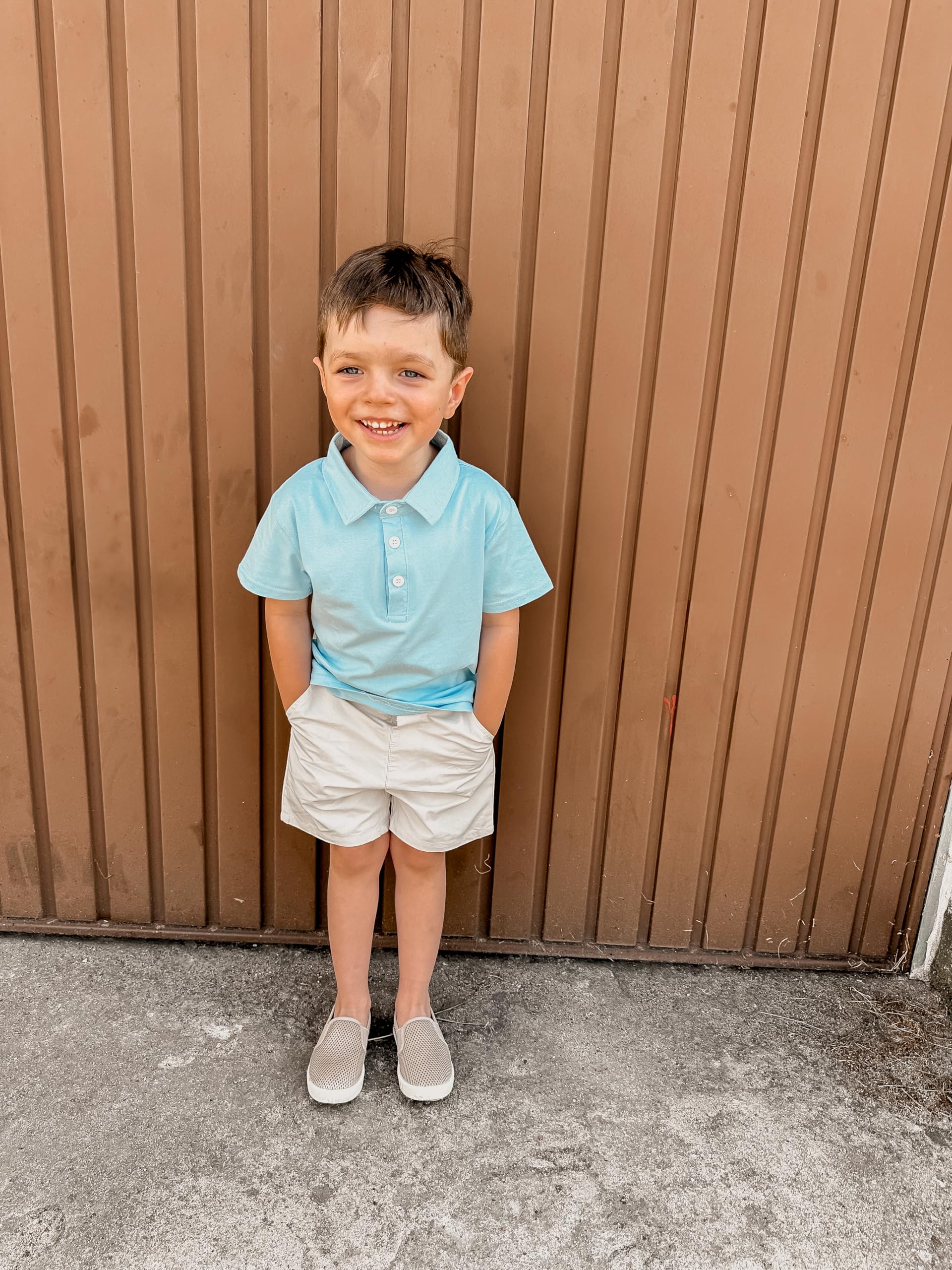 Volunboy Bebé Niño Verano Conjunto, Manga Corta Polo Shirt + Pantalones Cortos Traje Casual Ropa 2 Piezas