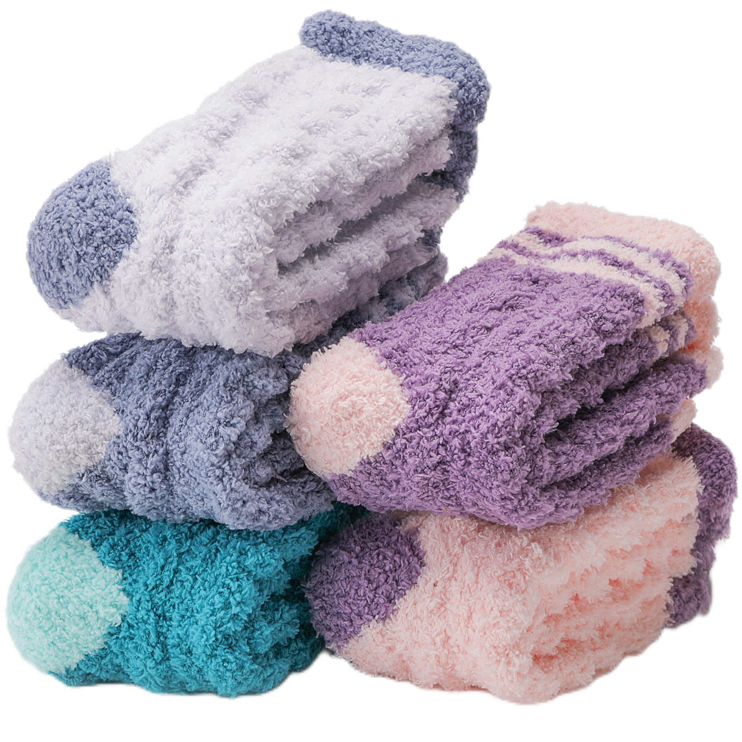 ANTSANG Fuzzy Socks for Women, Fluffy Warm Soft Slipper Socks for Winter & Home, Ideal for Teen Girls