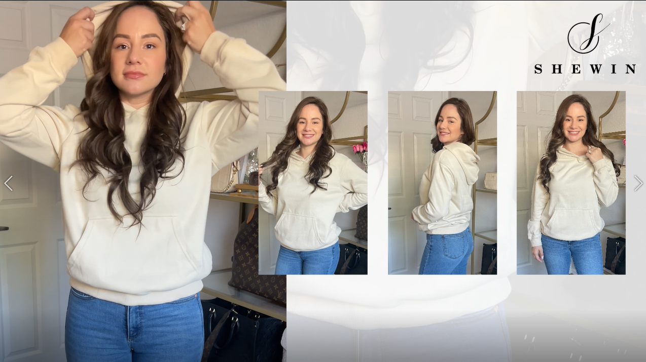 SHEWIN Hoodies for Women Trendy Long Sleeve Solid Lightweight