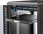 StarTech.com 1U Sliding Server Rack Mount Keyboard Shelf Tray - 55lbs - 22" Deep Steel Pull Out Drawer for 19" AV, Network Equipment Rack (SLIDESHELFD) | Pull-out drawer tray for any 19in server rack, Inverts to 1U drawer, Ideal for keyboard tools pe