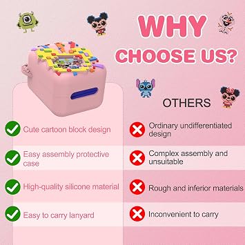Bitzee Disney interaktif oyuncak için silikon kılıf, çizilmeye karşı, yıkanabilir, darbeye dayanıklı silikon koruyucu kılıf, Bitzee Disney interaktif oyuncak elektronik evcil hayvan aksesuarları için,