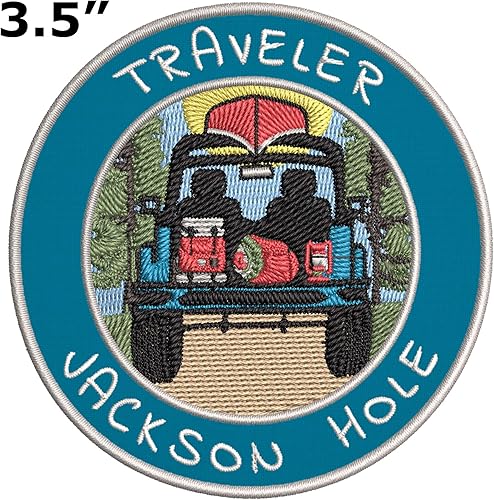 Miniatura 8 de Parche bordado de Jackson Hole de alta calidad, para planchar o coser, emblema decorativo para bricolaje, recuerdo de vacaciones, equipo de viaje,