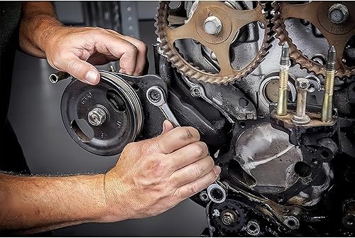 Miniatura 3 de Unifizz Llave de trinquete bidireccional de doble cabeza 4 en 1 de acero al cromo vanadio 12x13-0.551x0.591 in llave de trinquete de doble extremo