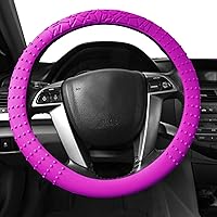 Vista 4 de Funda para volante FH Group color rosa bebé, rosado bebé