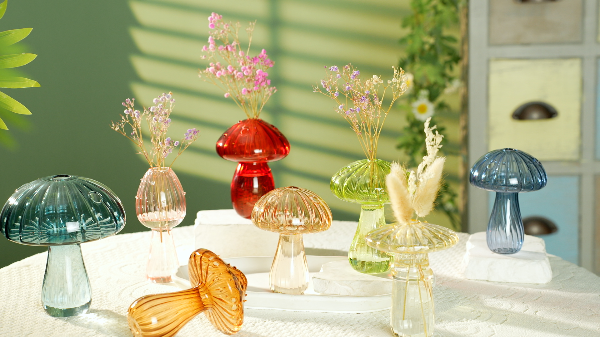 cune 花瓶 Amazon.com: Cunno 8 Pcs Mushroom Vase Mushroom Shaped Bud