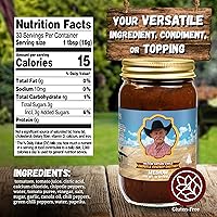 Vista 2 de Kent Rollins Chutneys and Relishes - Chutney de Chile verde y chipotle vaquero sin gluten - Ingrediente multiusos, condimento y cobertura - Ideal