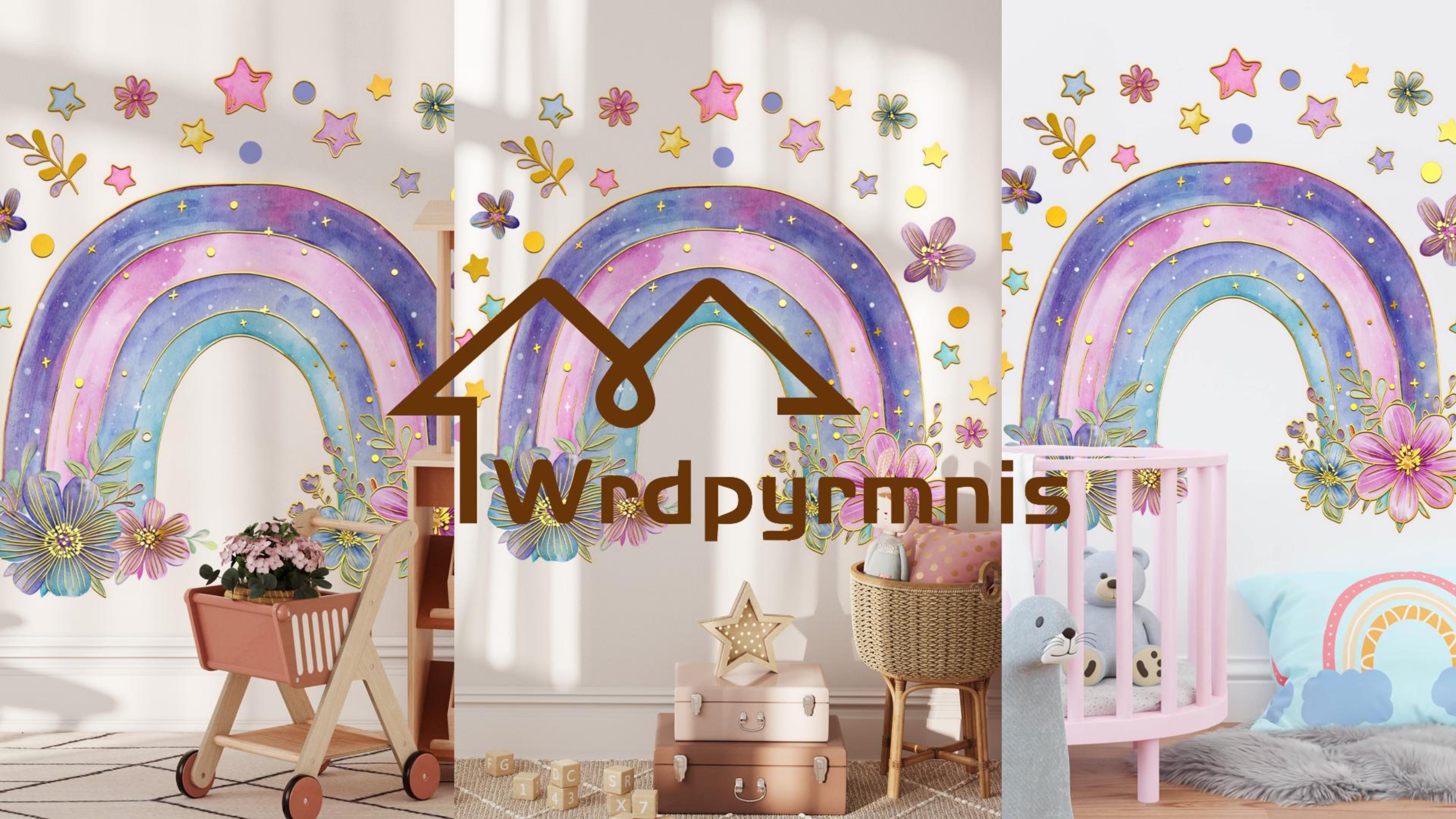 Vinilo Decorativo Arcoíris Acuarela para Habitación Infantil miniatura 7
