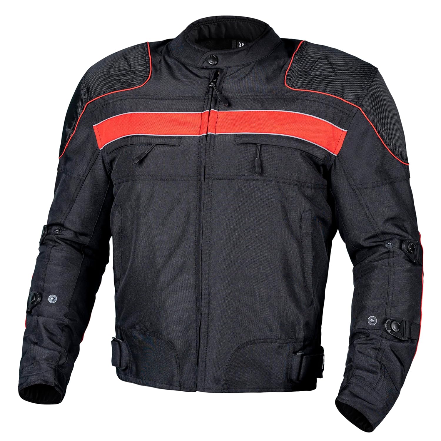WICKED STOCK Waterproof Motorcycle Jacket Men Polyester Padded Biker Jacket Men with CE Armor Powersports Protective Jackets Featuring