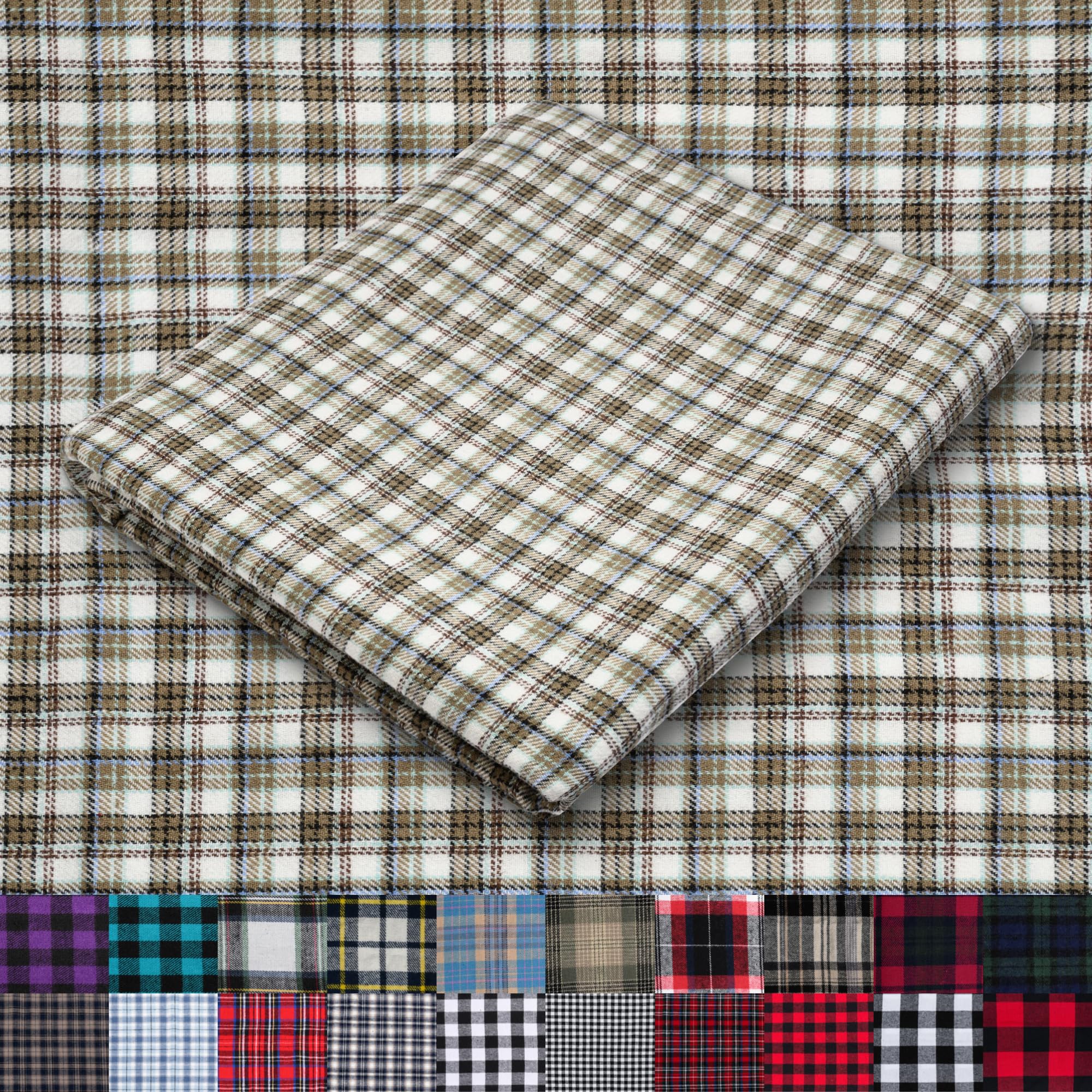 Pico Textiles 1 Yard Blue and Green Blackwatch Tartan Plaid Flannel Fabric - 60" Wide - 100% Cotton - Sold by The Yard - for Shirts, Scarves, Pajamas & Receiving Blankets — view 19