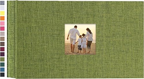 Miniatura 23 de potricher Álbum de fotos de lino de tapa dura de 4 x 6 pulgadas, 600 fotos, gran capacidad para la familia, boda, aniversario, bebé, vacaciones Caqui