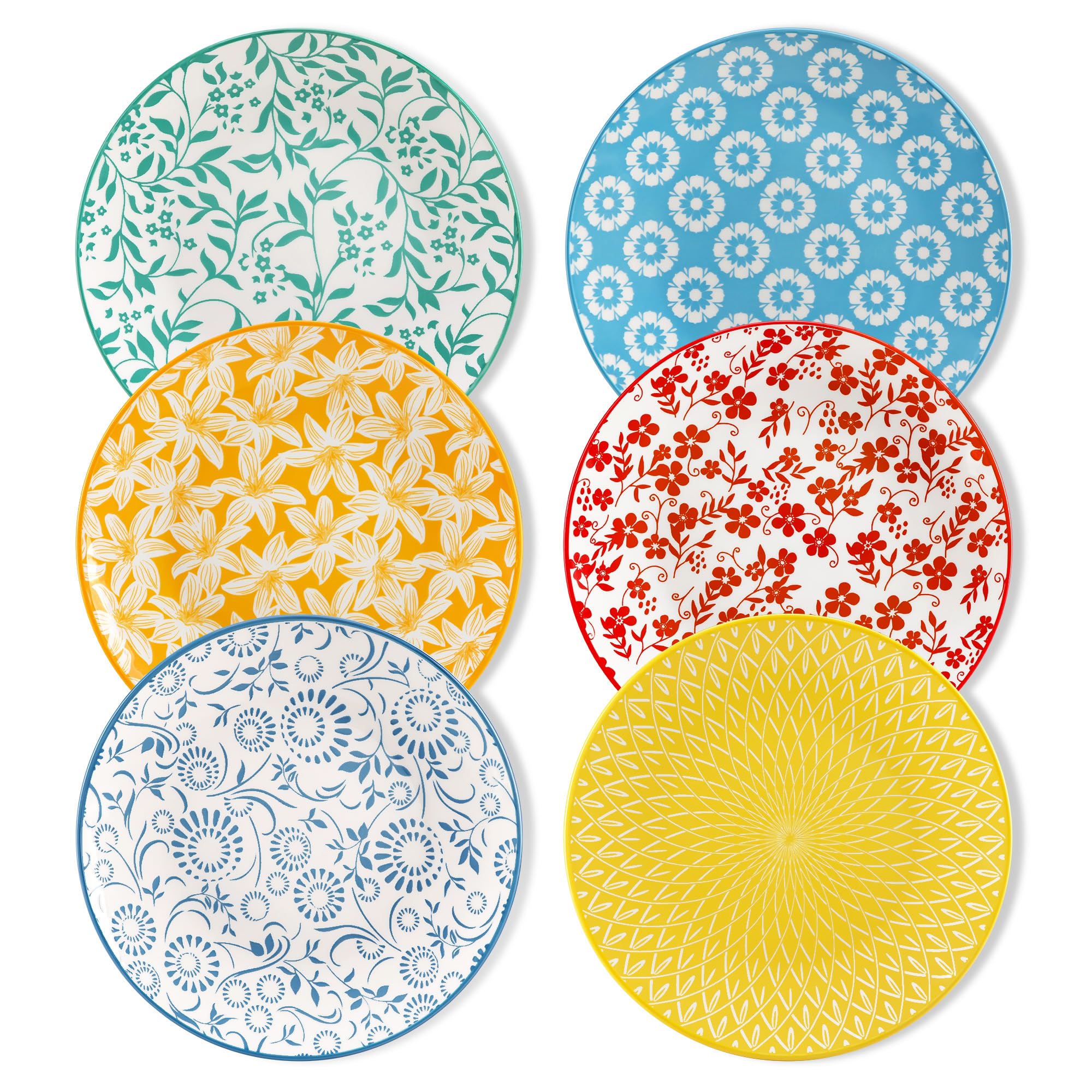 Blue Porcelain Dinner Plates - Set of 6 -13