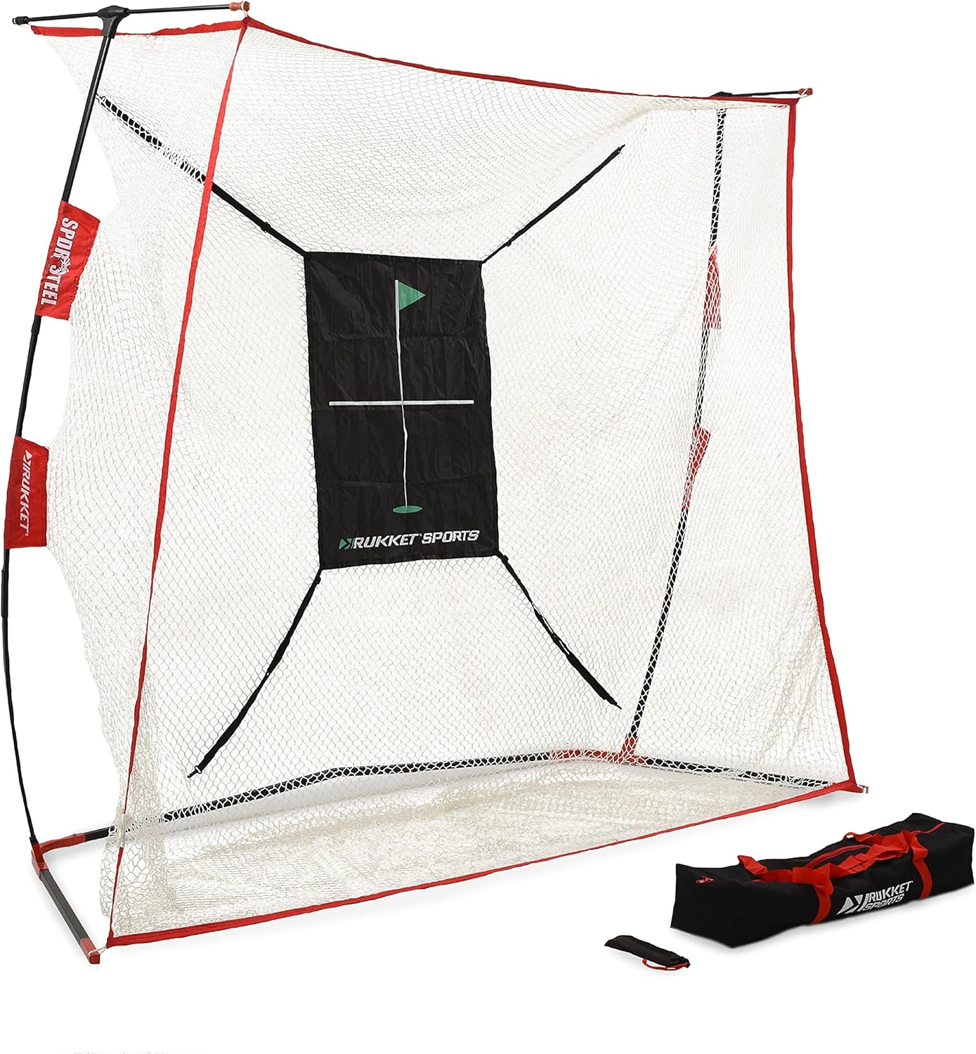 Rukket 9x7x3ft Haack Golf Net Pro | Practice Driving Indoor and Outdoor | Professional Golfing at Home Swing Training Aids | by SEC Coach Chris Haack (Haack Golf Net Pro SPDR Steel) : Sports & Outdoors
