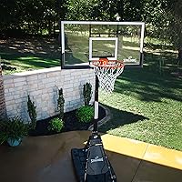 Vista 8 de Spalding Momentous EZ Assembly Portable Adjustable Outdoor Basketball Hoop – Assembles in 30 Minutes or Less 54" - Marco H - Negro