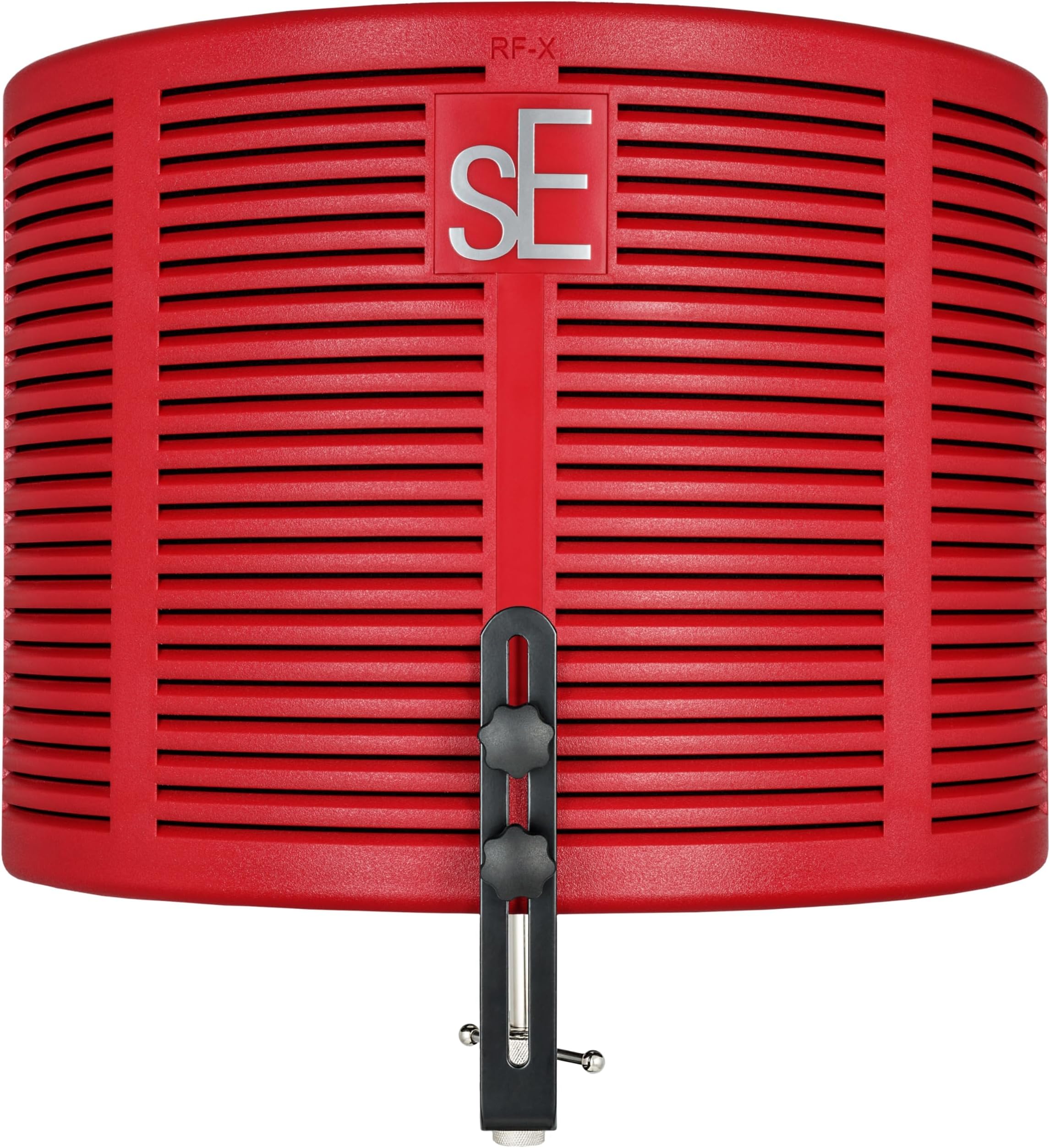 SE ELECTRONICS RF-X Reflexion Filter - Portable Microphone Isolation Shield for Recording Music, Podcasts & Voice-Overs - Four-Layer Acoustic Sound Shield for Home Recording Studio Equipment (Red)
