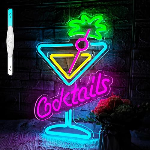 Pizza Neon Sign for Wall Decor Dimmable Pizza LED Neon Light USB Powered LED Wall Art