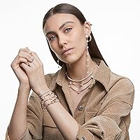 Vista 4 de Swarovski Colección de joyas de pendientes de aro con pavé de cristal Dextera